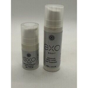 Exo Advanced Body Lotion .5FlOz,FACE Perfection Moisturizer .17FlOz Exosomes NEW